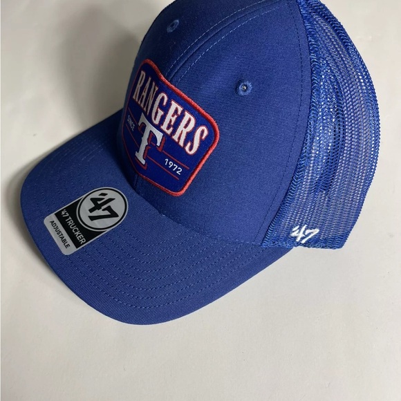'47 Brand Texas Rangers Royal Squad Adjustable Snapback Trucker Hat OSFM - Picture 3 of 3